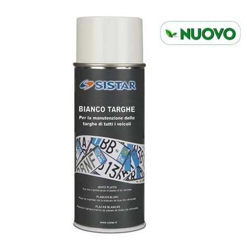 Spray bianco targhe - spray,