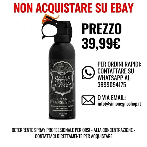 Spray anti orso - e, anti-lupo